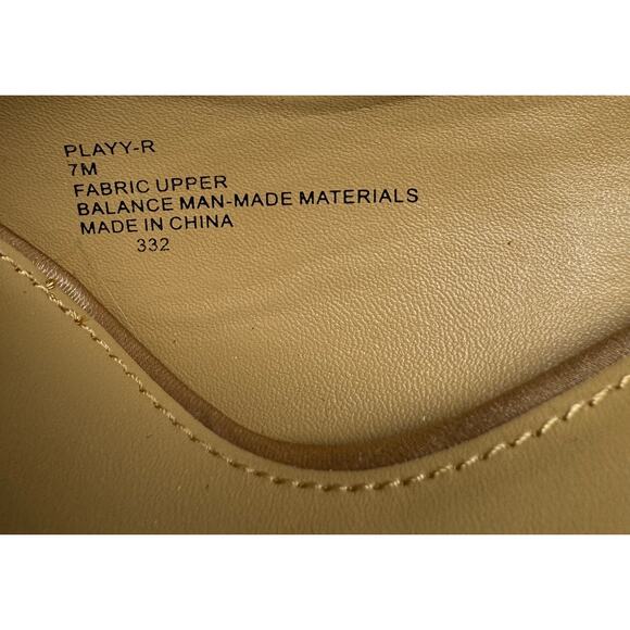 Steve Madden Peep-toe Platform Pumps Heels, Gold Satin, Rhinestones, Size 7, NIB - Picture 7 of 10